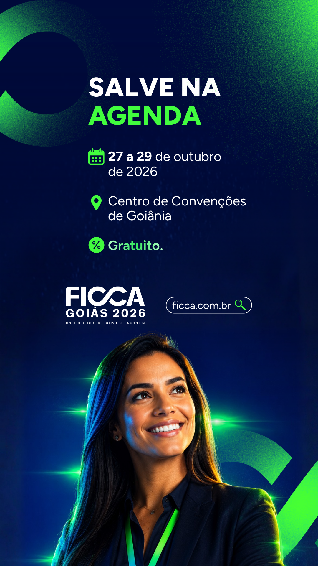 Countdown Falta 1 mês — FICCA Goiás 2026